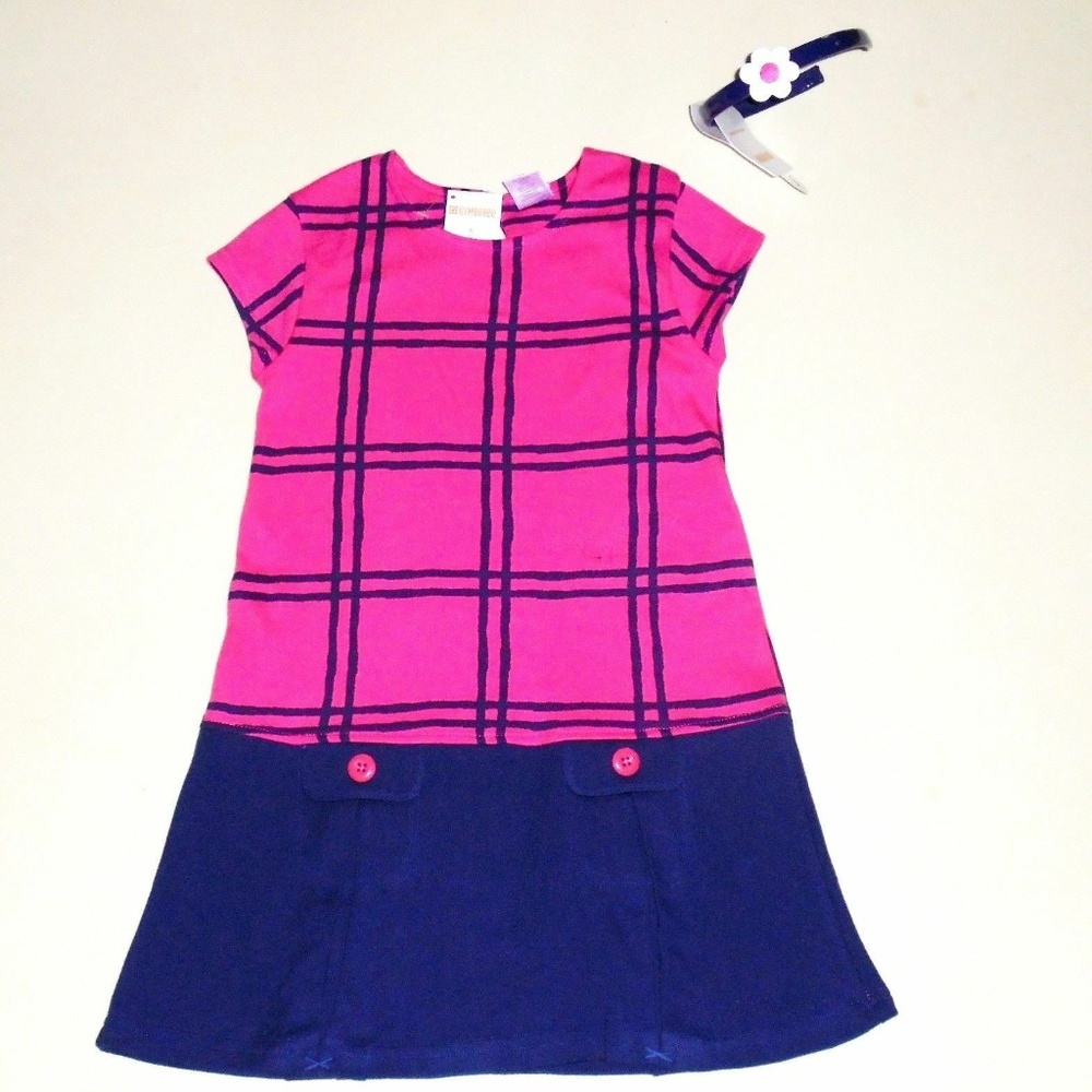 Gymboree Window Pane Dress Headband 4  NEW